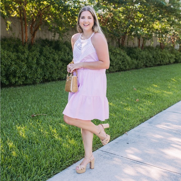 Lilly Pulitzer Britt Seersuckerer Stripe Halter Dresss - Picture 2 of 7